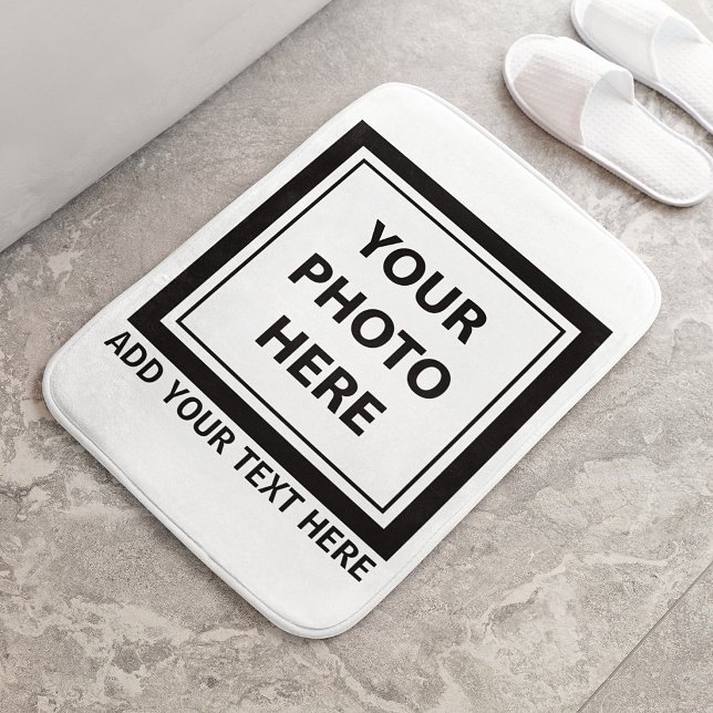 Upload Picture Photo & Add Text – Customise Bath Mat (Creator Uploaded)
