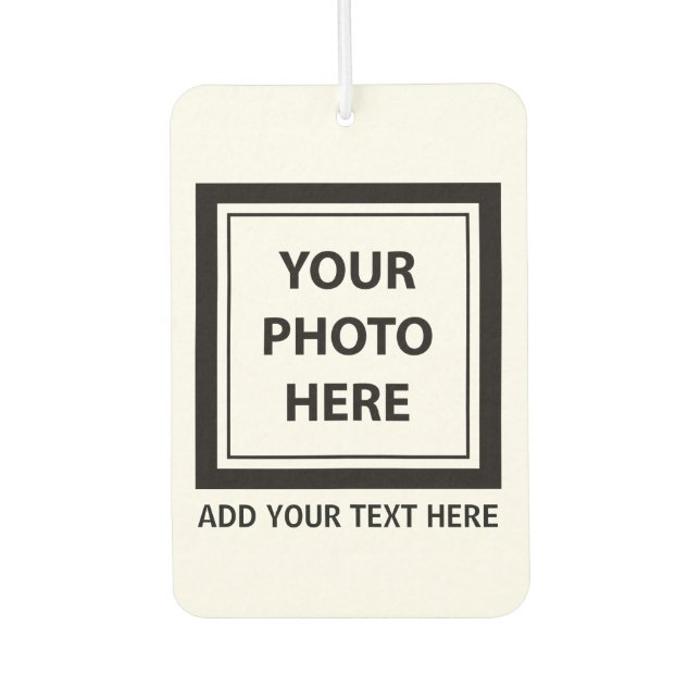 Upload Picture Photo & Add Text – Customise Car Air Freshener (Front)