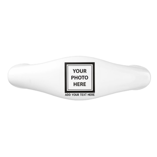 Upload Picture Photo & Add Text – Customise Ceramic Drawer Pull (Front)