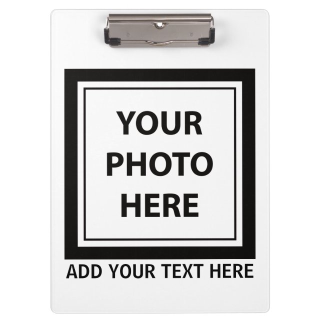 Upload Picture Photo & Add Text – Customise Clipboard (Front)