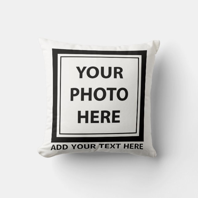 Upload Picture Photo & Add Text – Customise Cushion (Front)