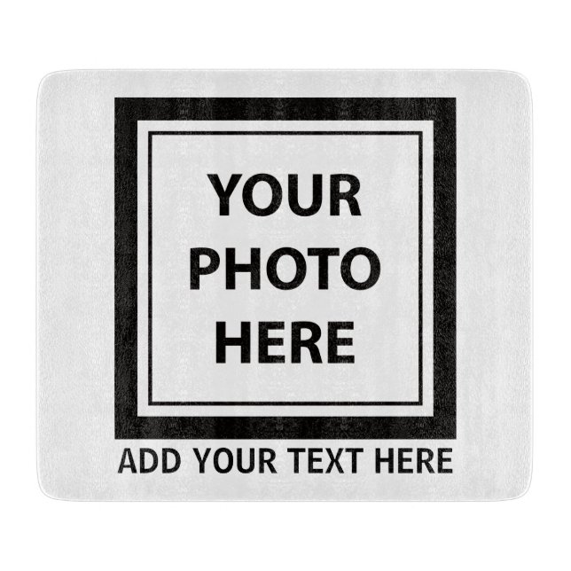 Upload Picture Photo & Add Text – Customise Cutting Board (Front)