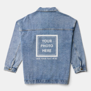 Upload Picture Photo & Add Text – Customise Denim Jacket