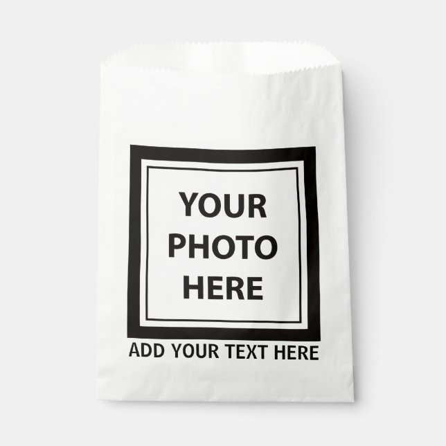 Upload Picture Photo & Add Text – Customise Favour Bag (Front)