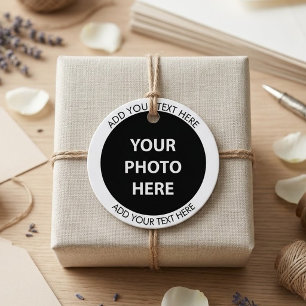 Upload Picture Photo & Add Text – Customise Favour Tags