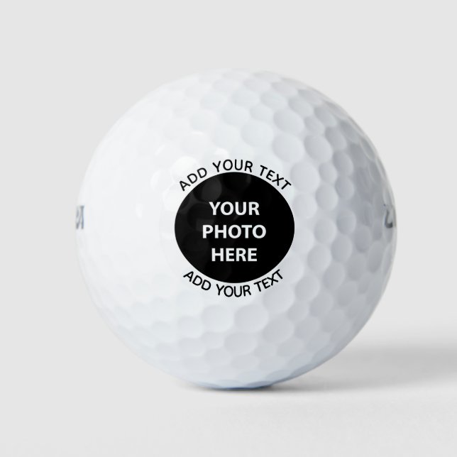 Upload Picture Photo & Add Text – Customise Golf Balls (Front)