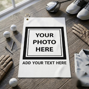 Upload Picture Photo & Add Text – Customise Golf Towel