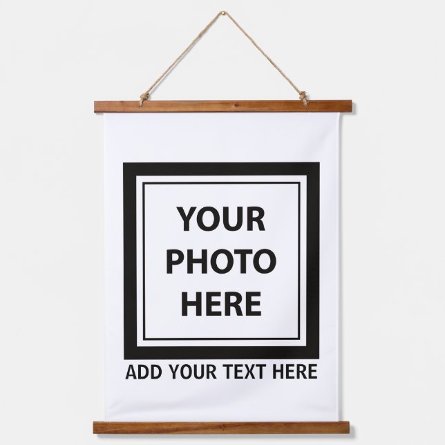 Upload Picture Photo & Add Text – Customise Hanging Tapestry (Front)
