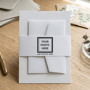 Upload Picture Photo & Add Text – Customise Invitation Belly Band