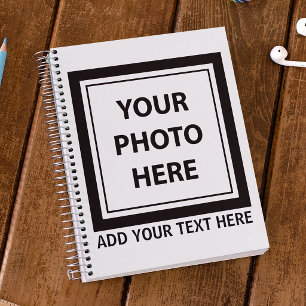 Upload Picture Photo & Add Text – Customise Notebook