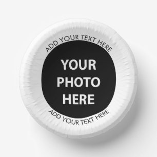 Upload Picture Photo & Add Text – Customise Paper Plate