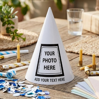 Upload Picture Photo & Add Text – Customise Party Hat