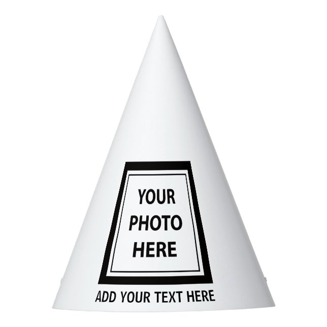 Upload Picture Photo & Add Text – Customise Party Hat (Front)