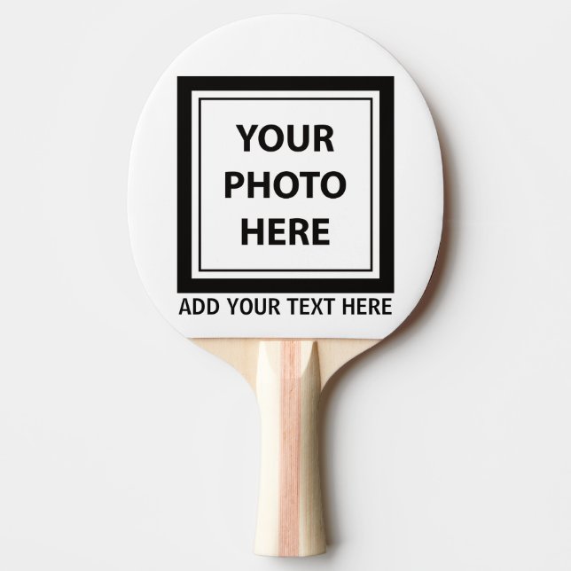 Upload Picture Photo & Add Text – Customise Ping Pong Paddle (Front)