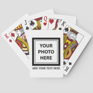 Upload Picture Photo & Add Text – Customise Playing Cards