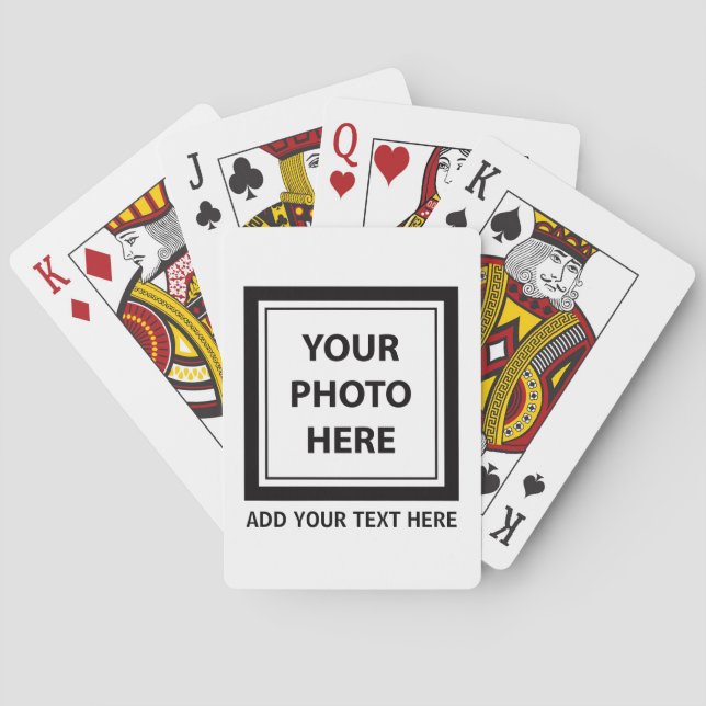 Upload Picture Photo & Add Text – Customise Playing Cards (Back)