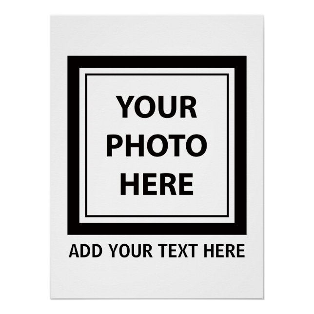 Upload Picture Photo & Add Text – Customise Poster (Front)