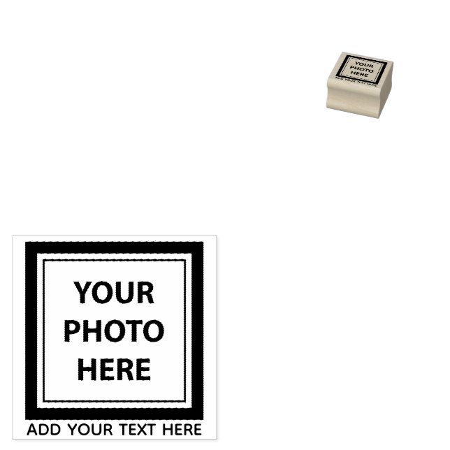 Upload Picture Photo & Add Text – Customise Rubber Stamp (Stamped)