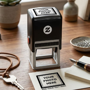 Upload Picture Photo & Add Text – Customise Self-inking Stamp