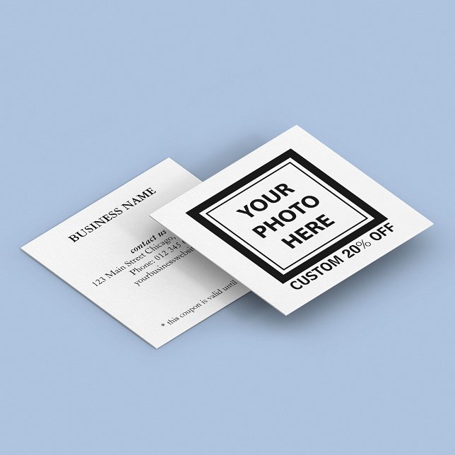 Upload Picture Photo & Add Text – Customise Simple Discount Card (Creator Uploaded)