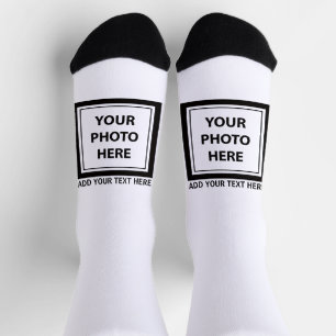 Upload Picture Photo & Add Text – Customise Socks