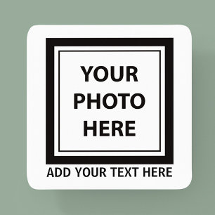 Upload Picture Photo & Add Text – Customise Square Paper Coaster