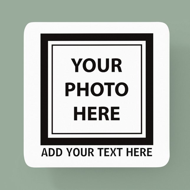 Upload Picture Photo & Add Text – Customise Square Paper Coaster (Creator Uploaded)