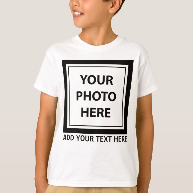 Upload Picture Photo & Add Text – Customise T-Shirt (Front)