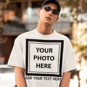Upload Picture Photo & Add Text – Customise T-Shirt
