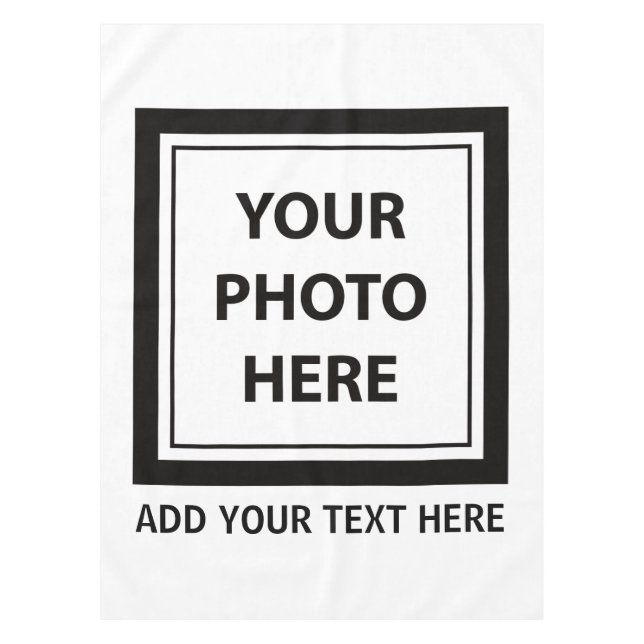 Upload Picture Photo & Add Text – Customise Tablecloth (Front)