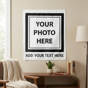 Upload Picture Photo & Add Text – Customise Tapestry