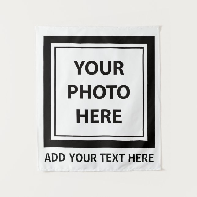 Upload Picture Photo & Add Text – Customise Tapestry (Front)