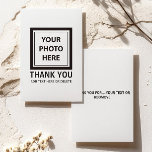 Upload Picture Photo & Add Text – Customise Thank You Card