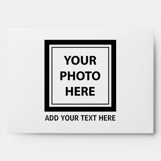 Upload Picture Photo & Add Text – Return Address Envelope (Front)