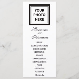 Upload Picture Photo & Add Text – Wedding Party Program