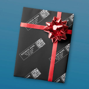 Upload QR code or Logo   Business Name Etc. Wrapping Paper