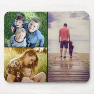 Upload three photo mouse pad