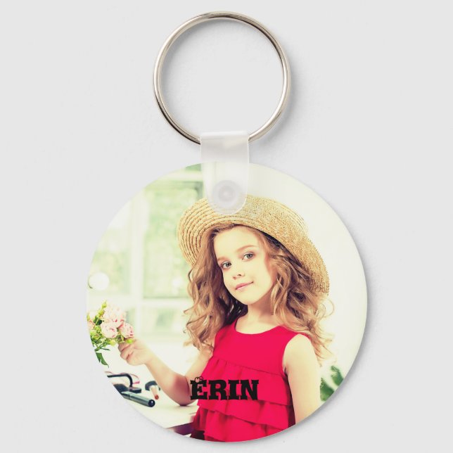 Upload your Baby/ Child’s  photo and name Key Ring (Front)