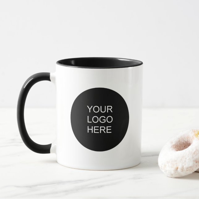 Upload Your Business Logo Modern Template Combo Mug (With Donut)