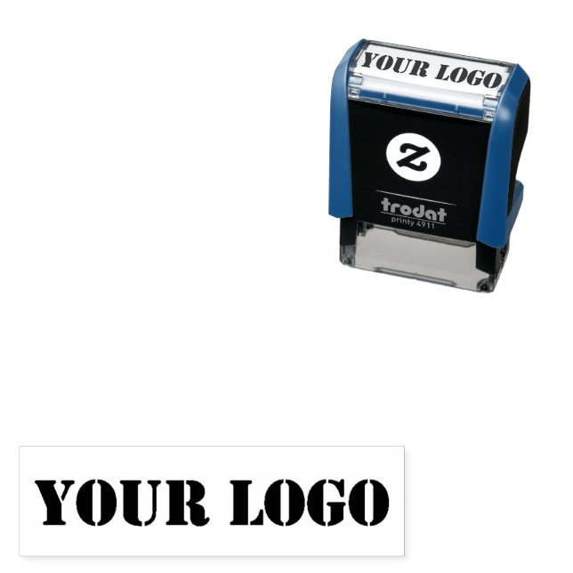 Upload Your Company Logo Self-inking Stamp Example (In Situ)