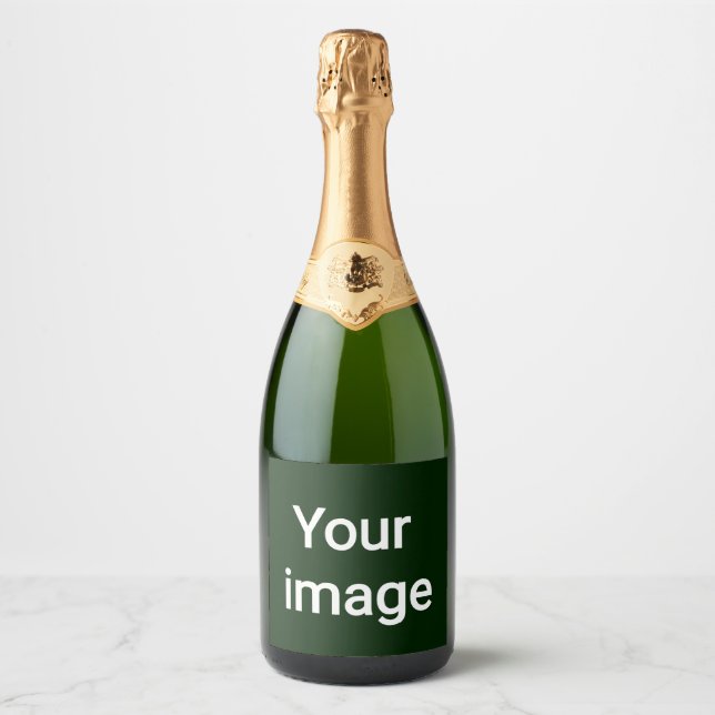 Upload Your Custom Image – Personalized Graphic Sparkling Wine Label (Front)