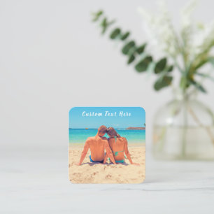 Upload Your Custom Photo Business Card Custom Text