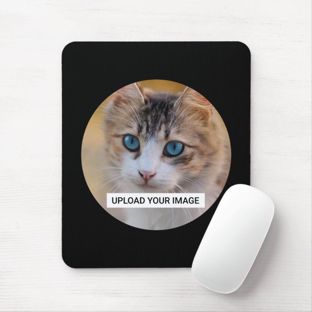 Upload Your Cute Cat Photo Mouse Pad (With Mouse)