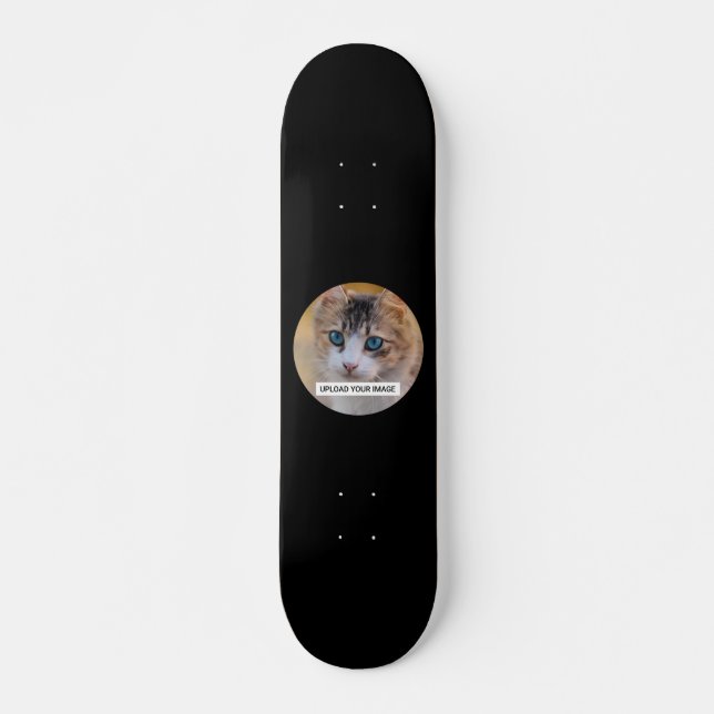 Upload Your Cute Cat Photo Skateboard (Front)