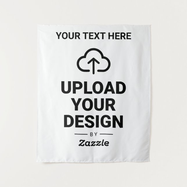 Upload Your Design and Text Tapestry (Front)