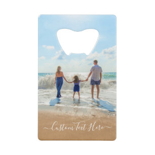 Upload Your Family Photo Bottle Opener Custom Text