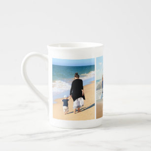Upload Your Family Photo Collage Bone China Mug