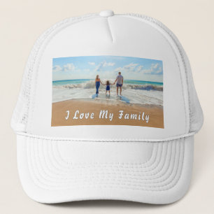 Upload Your Family Photo Hat - I Love My Family