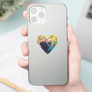 Upload Your Family Picture, Heart Shape Sticker
