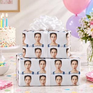 Upload Your Funny Face Photo Selfie Wrapping Paper